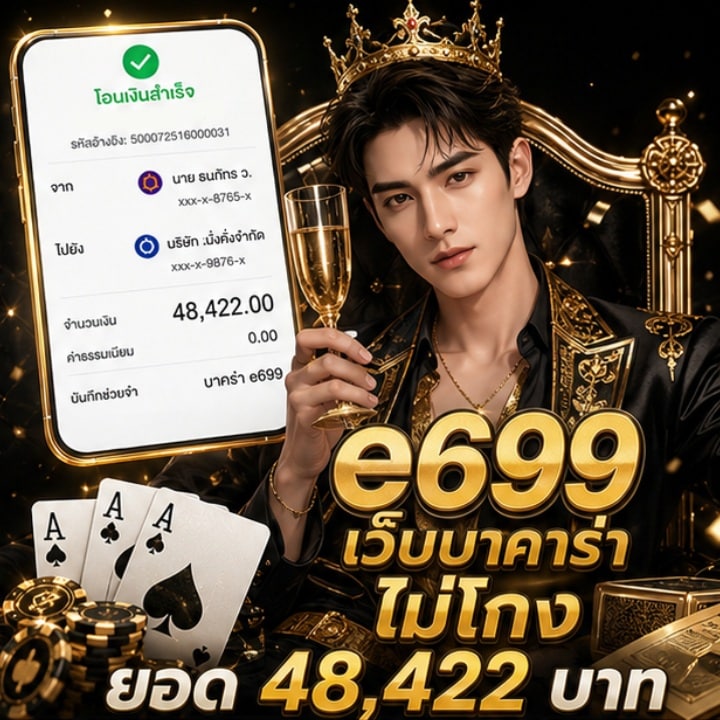 เว็บบาคาร่าไม่โกง ยอด 48,422 บาท