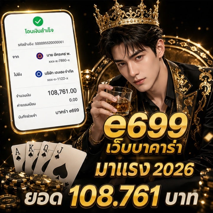 เว็บบาคาร่ามาแรง 2026 ยอด 108.761 บาท